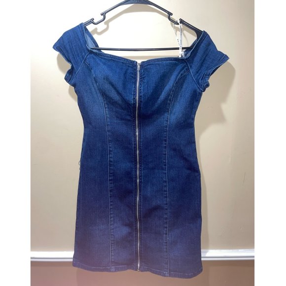 G by Guess Denim Dress with zip in front - Picture 2 of 4